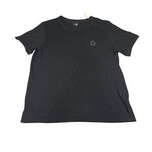 Offline By Aerie Womens Black Graphic T-Shirt Size XS 100%‎ Cotton Crew Neck